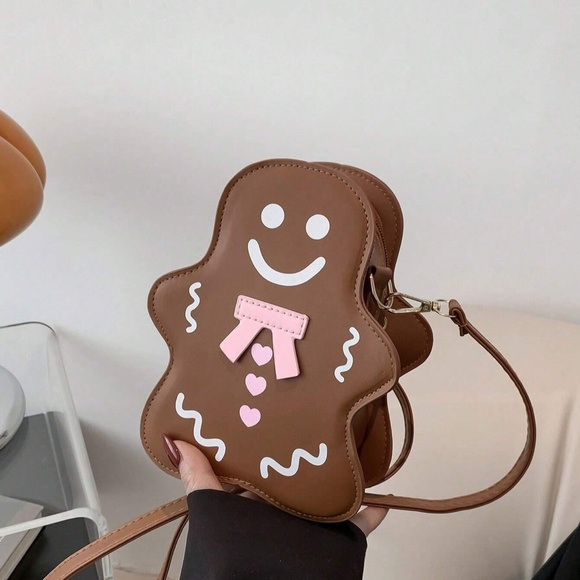 🎃 Women’s Unique Niche Shaped Bag – Gingerbread Man Cookie Person Crossbody 🍪 - Picture 2 of 7